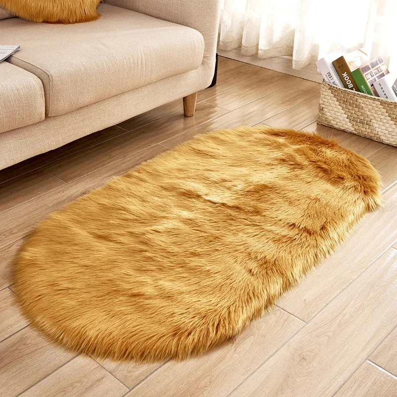 

Plush floor mat non-slip living room carpet new 2024 yellow