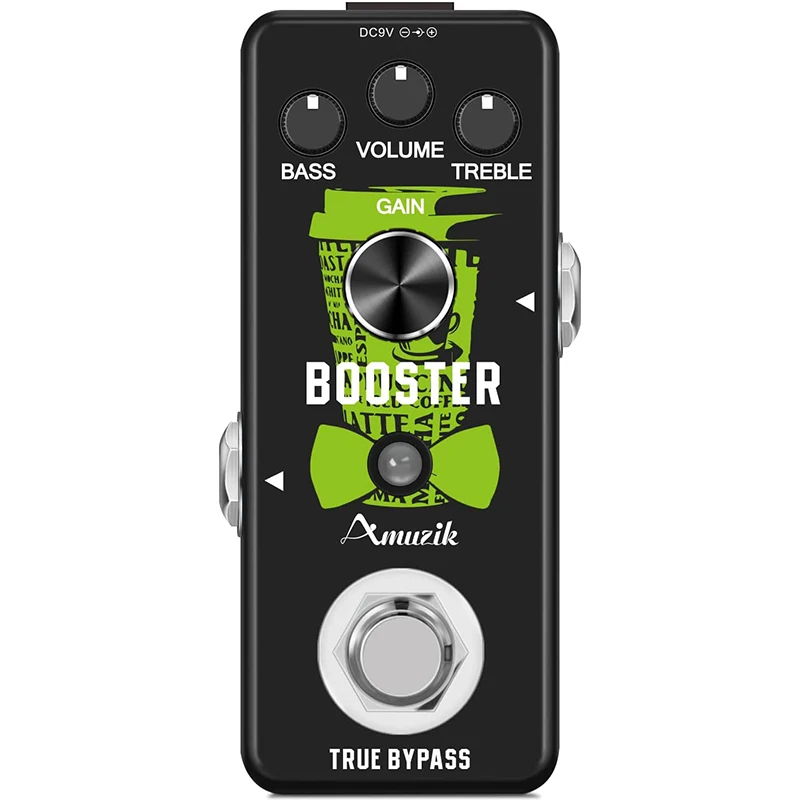 

Amuzik Booster Effect Pedal Analog Guitar Boost Effects Pedals For Electric Guitar Pure Signal Amplification Wtih Mini Size True