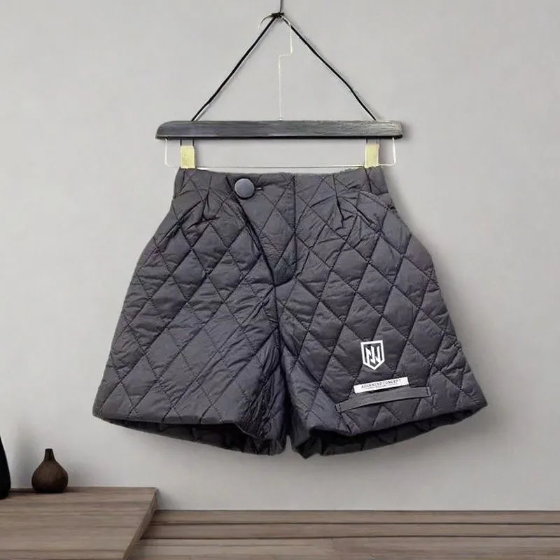Autumn Winter Golf Wear Women Luxury Brand Golf Shorts Fashion Padded Casual Shorts Women Clothes A-line Boots