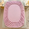 Winter Warm Fitted Sheet Milk Velvet Bed Cover Solid Color Thickened Mattress Protector for Bedroom Living Room Mattress Cover 5