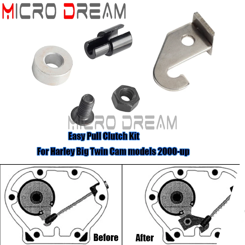 Moto In Alluminio Twin Cam Easy Pull Leva Frizione Per Harley Big Twin Cam Dyna Softail Low Rider Fxdl Dyna Fat Bob 2000-Up