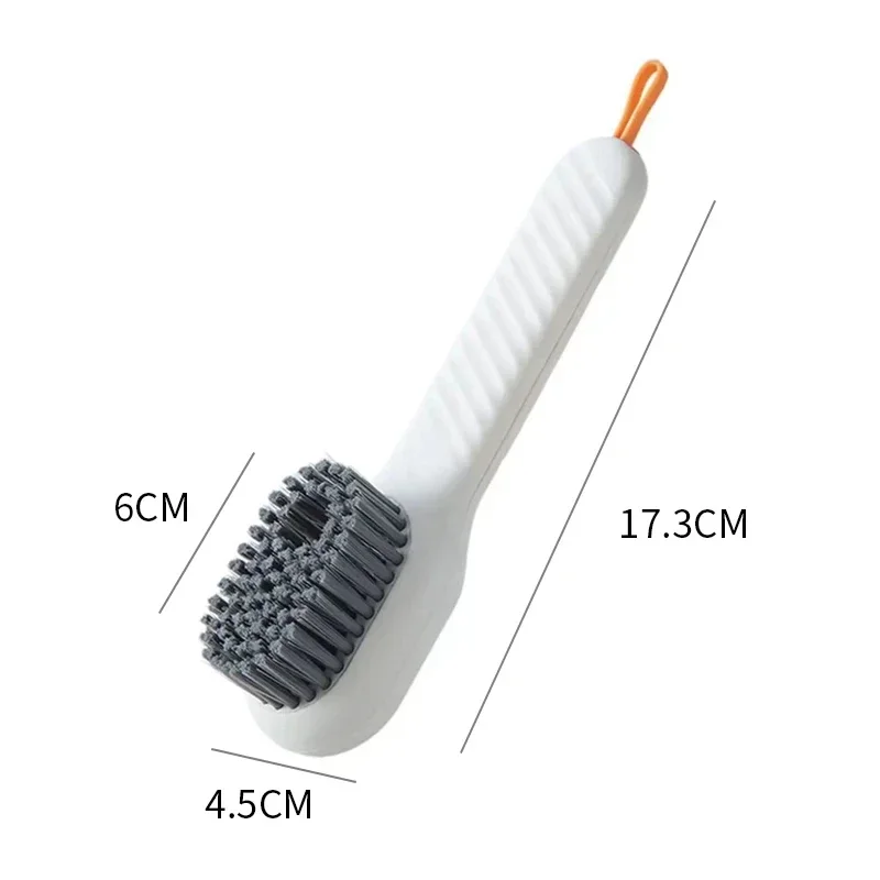 Automatic pressing liquid long handle shoe brush Soft bristles Laundry brush Cleaning tool