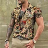 Summer Tattoo Shirt Hawaiian Shirts For Men Brand Short Sleeve Tops Tees Casual Men's Blouse Fashion Camisas De Hombre Clothing 4