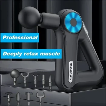Electric Triangular Fascia Gun With 9-Level Muscle Vibration Relaxation Massage, Convenient Massage Gun With 9 Massage Heads 1