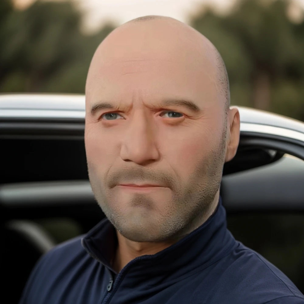 New Jason Statham Mask Realistic Bald Man Mask Movie Cosplay Halloween Carnival Vizor Costume Full Head Headgear Mischief Props