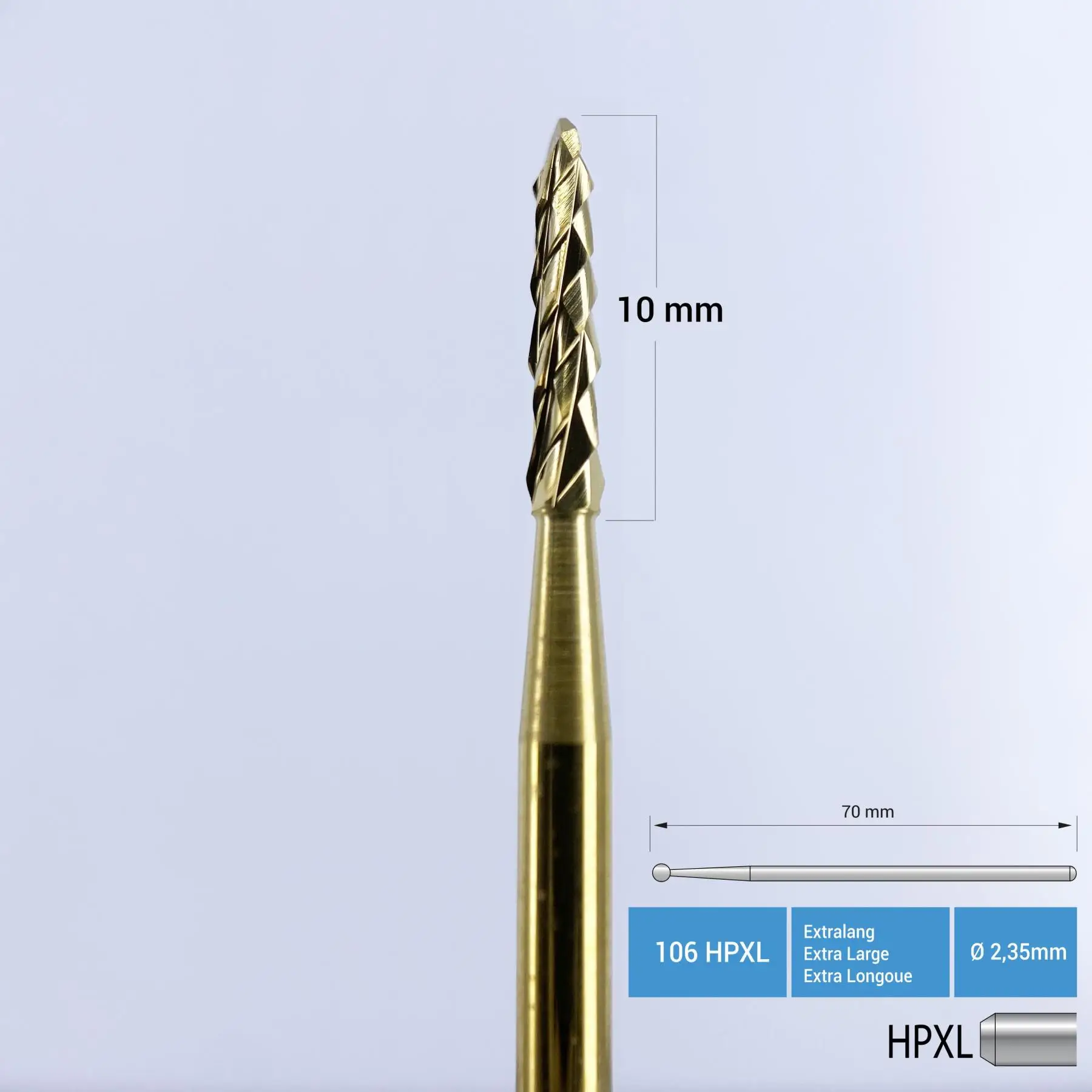 

Frank Dental - 166A HPXL Titanium Coated Carbide Lindeman Surgery Burs - Bone Cutter Bur - Lindemann Bone Cutter Bur - Bone Cutt