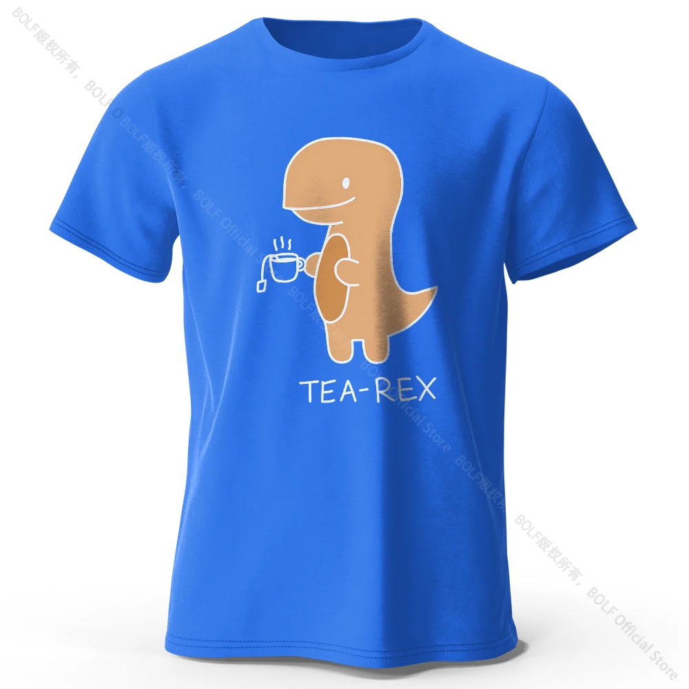 Whimsical Tea-Rex Dinosaur 100% Cotton Unisex T-Shirt - Soft, Breathable, and Playful Design