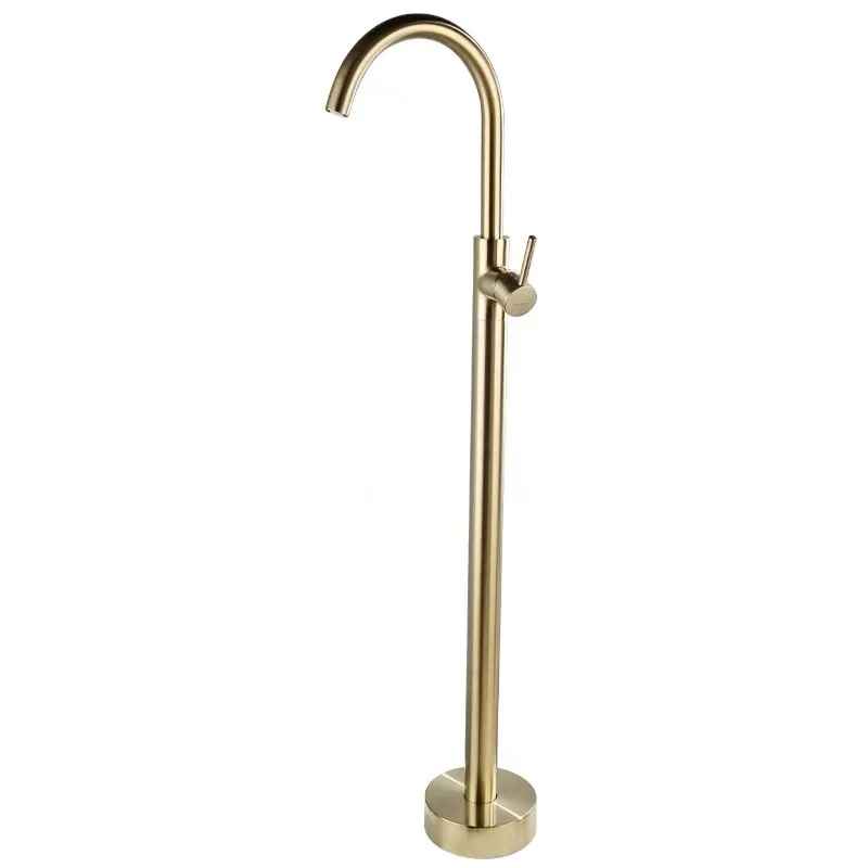 

Black chrome brushed gold Bathtub Floor Stand Faucet Mixer Single Handle Mixer Tap 360 Rotation Spout Bath Mixer Shower