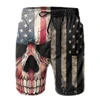 3d Printed Flag Shorts For Men Gun Design Quick Dry Beach Shorts Cool Skull Casual Summer Running Sports Clothes Short Trousers 1