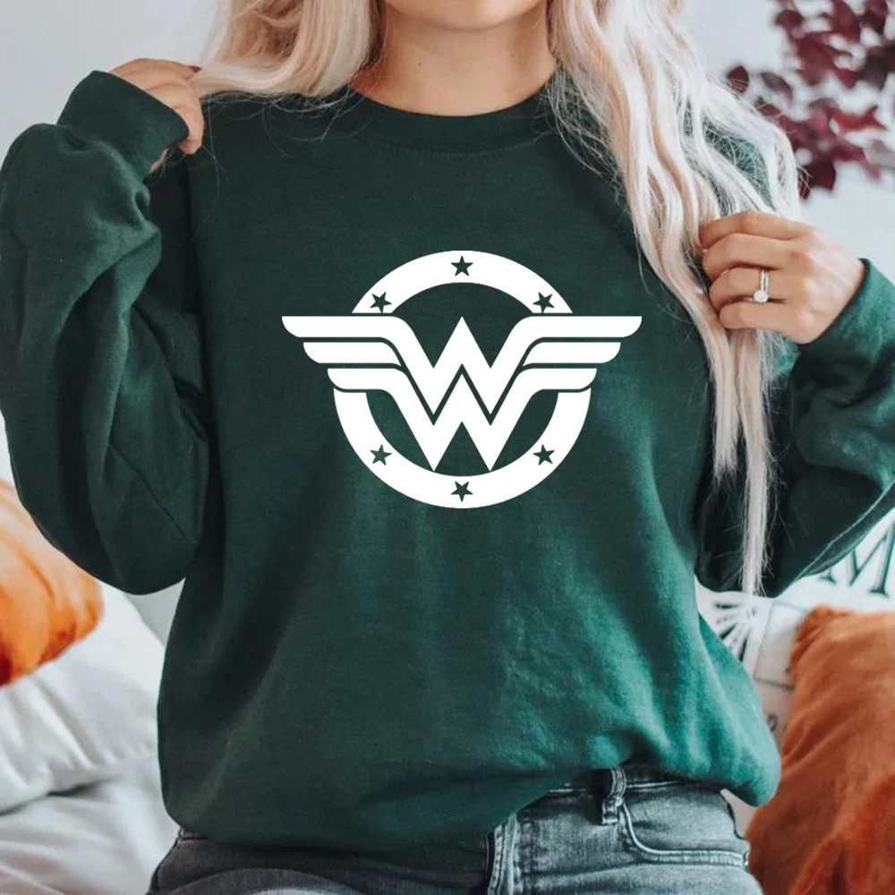 Wonder Female Sweatshirt Mother's Day Gift Feminist Top Girl Power  Superhero Mama Hoodie Wonder Mom Crewneck Sweatshirt Pullover