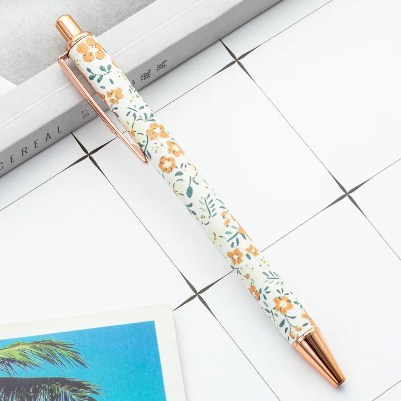 Boligrafo Decorativo 12 Bolígrafos Florales, Bolígrafos De Flores Bonitos Y Elegantes Para Mujeres Y Boligrafos Bonitos