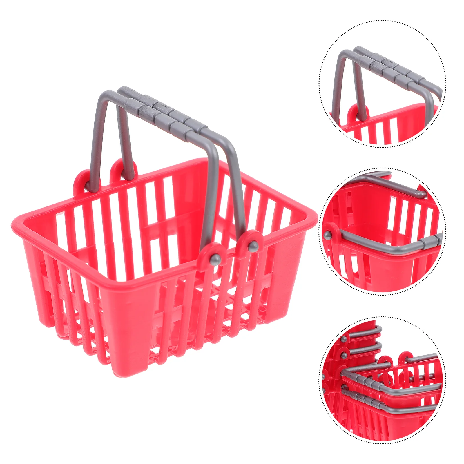 20 Pcs Girl Mini Shopping Basket Child Baskets Kids Grocery with Handles Storage Plastic for 6