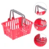 20 Pcs Girl Mini Shopping Basket Child Baskets Kids Grocery with Handles Storage Plastic for 6