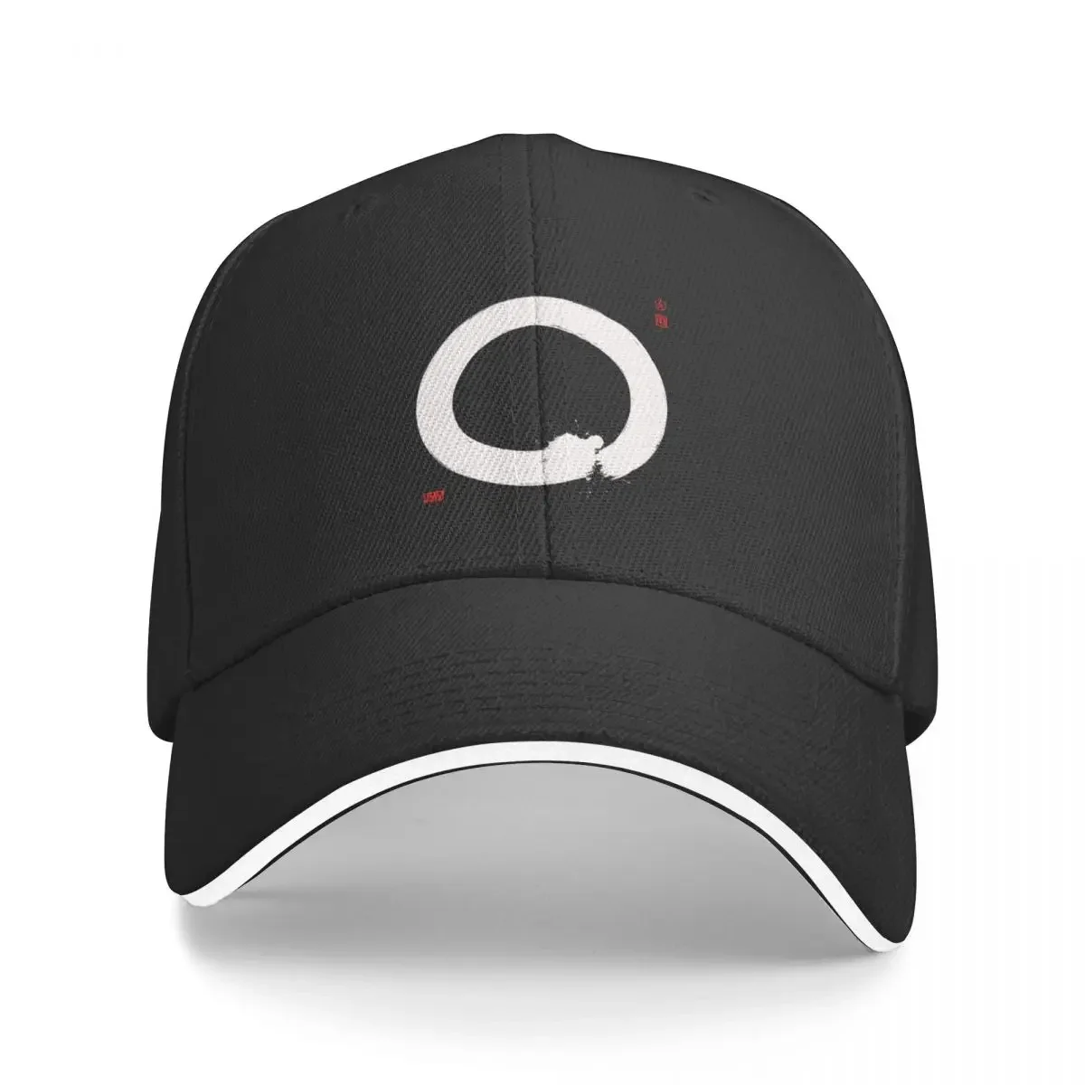 

White Enso Baseball Cap Snap Back Hat Hat Beach Rave Brand Man cap Mens Caps Women's