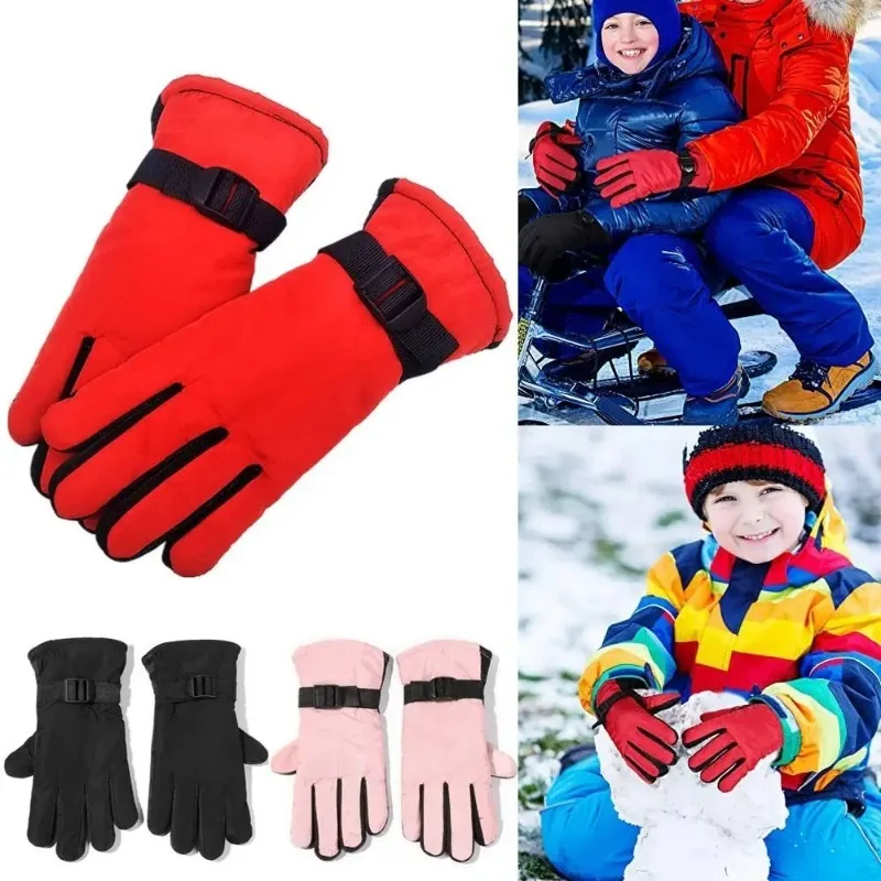 Boy Girls Ski Snowboard Windproof Gloves Children Adult Winter Snow Warm Gloves Waterproof Thicken Keep Warm Winter Must 2