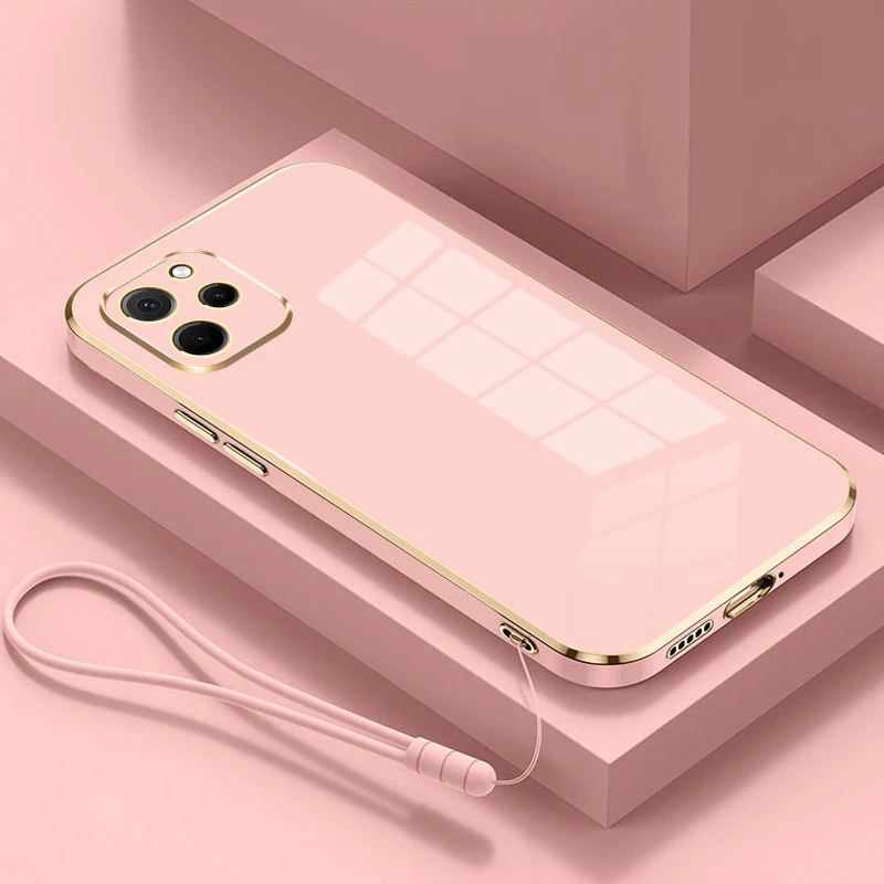 Luxury Square Plating Shockproof Back Cover