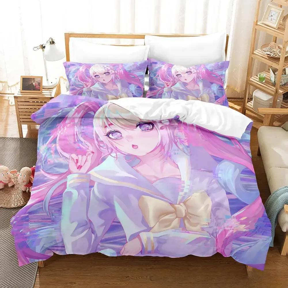 New 3D Print Anime Kawaii GirlsNEEDY GIRL OVERDOSE Bedding Set Cartoon Anime three-piece Set Adult Kid Bedroom Duvet Cover Sets