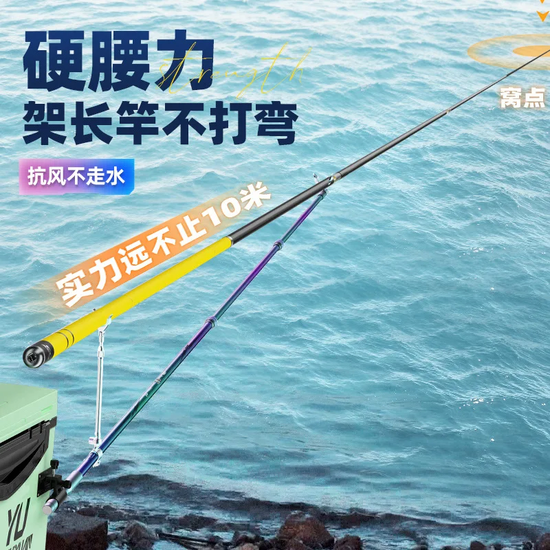 YUZHIYUAN1.8/2.1/2.4/2.7/3.0m Carbon Materials Fishing Rod Holder Turret Bracket Ground Support Bracket Telescopic Hand Rod Rack