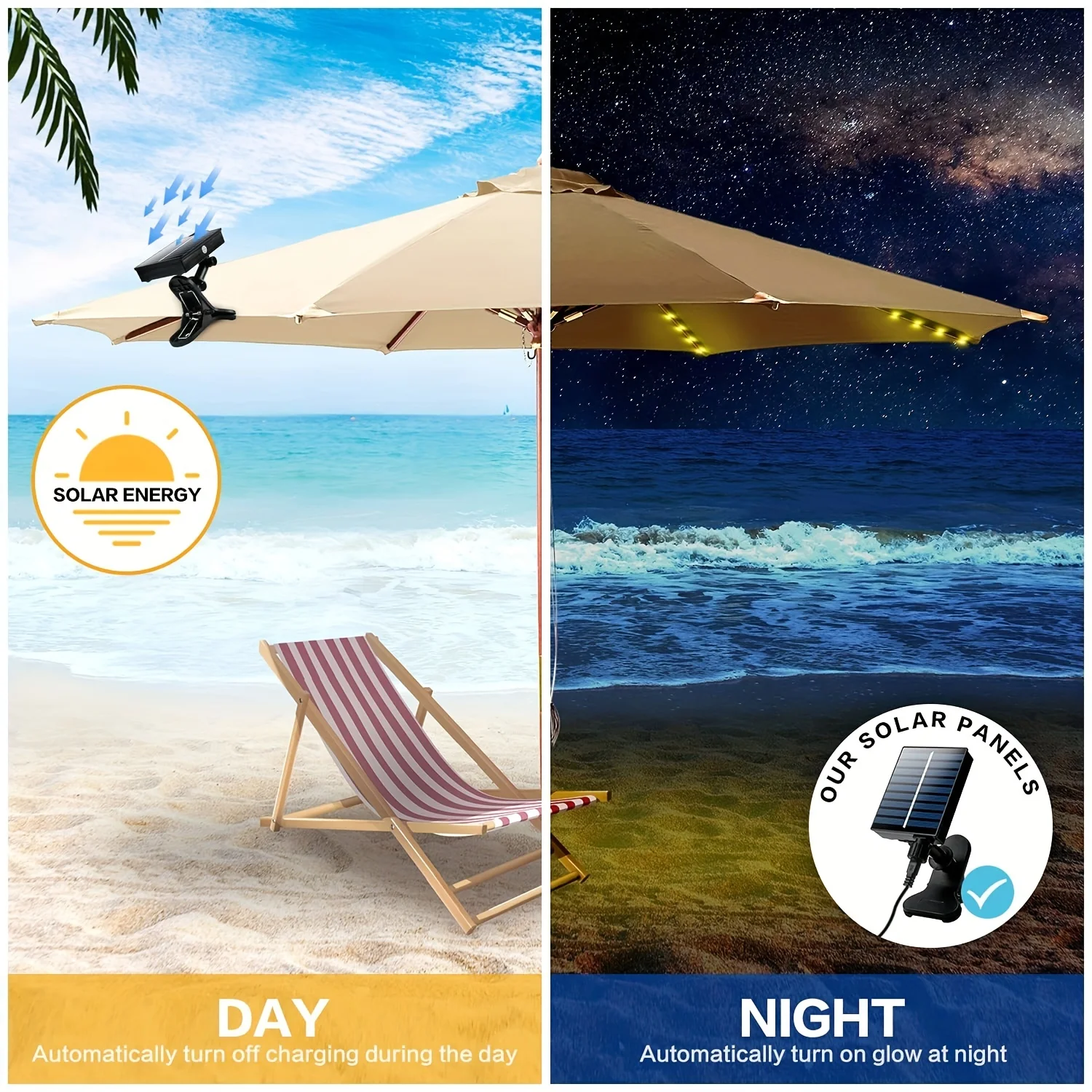 Solar Patio Umbrella Lights 8 Modes String Lights with Clip Waterproof  Light for Outdoor Lighting Deck Garden Party Decoration - AliExpress