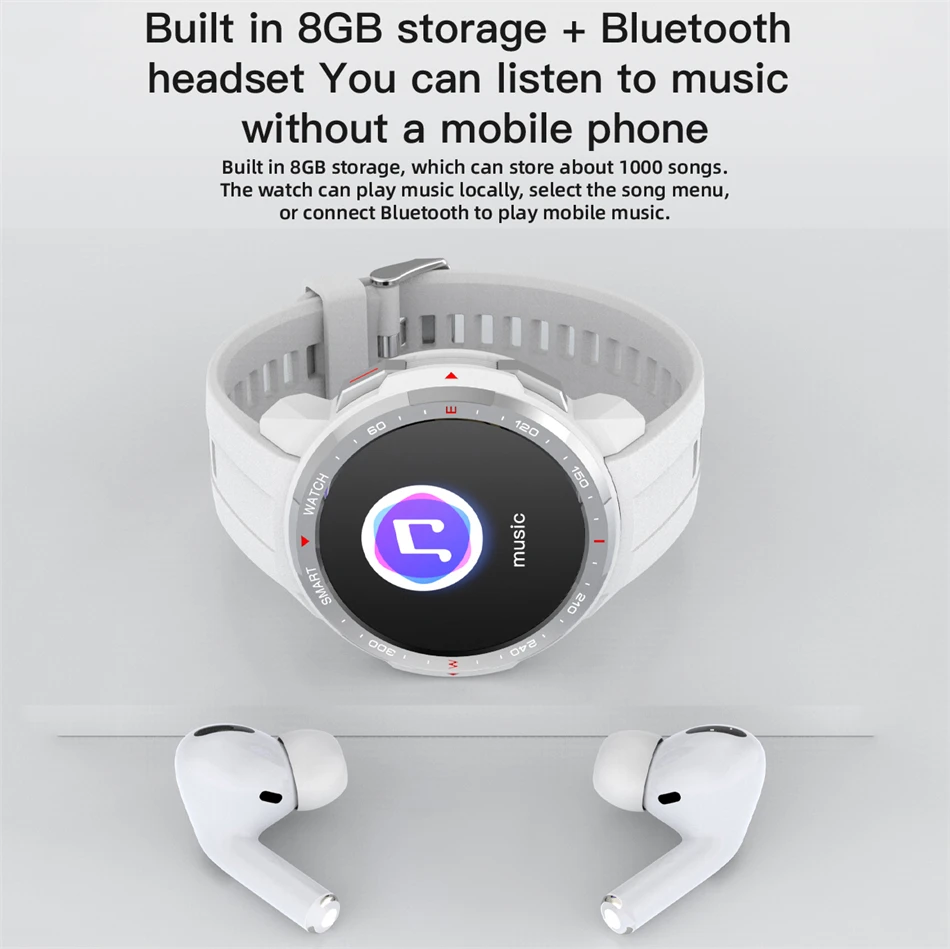 New Sport smart watch Men Bluetooth Call Recording Local music Watches Compass Heart Rate Waterproof Smart watch For iOS Android