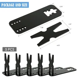 Black Adjustable Acrylic Display Stand with Anti - Slip Strip for Pistols - Pack of 3/5 (5 Pcs)