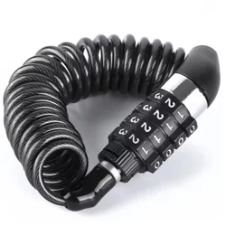 Anti - Theft Combination Lock Bicycle Security Cable with Password Protection (Black)