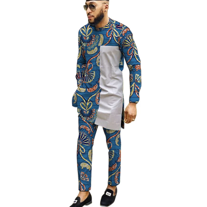 メンズパッチワークシャツ モダンなデザインのアフリカンプリントスーツ ナイジェリアのファッション衣装 秋のセット アフリカ 服 Aliexpress メンズパッチワークシャツ モダンなデザインのアフリカンプリントスーツ ナイジェリアのファッション衣装 秋のセット アフリカ 服 Aliexpress