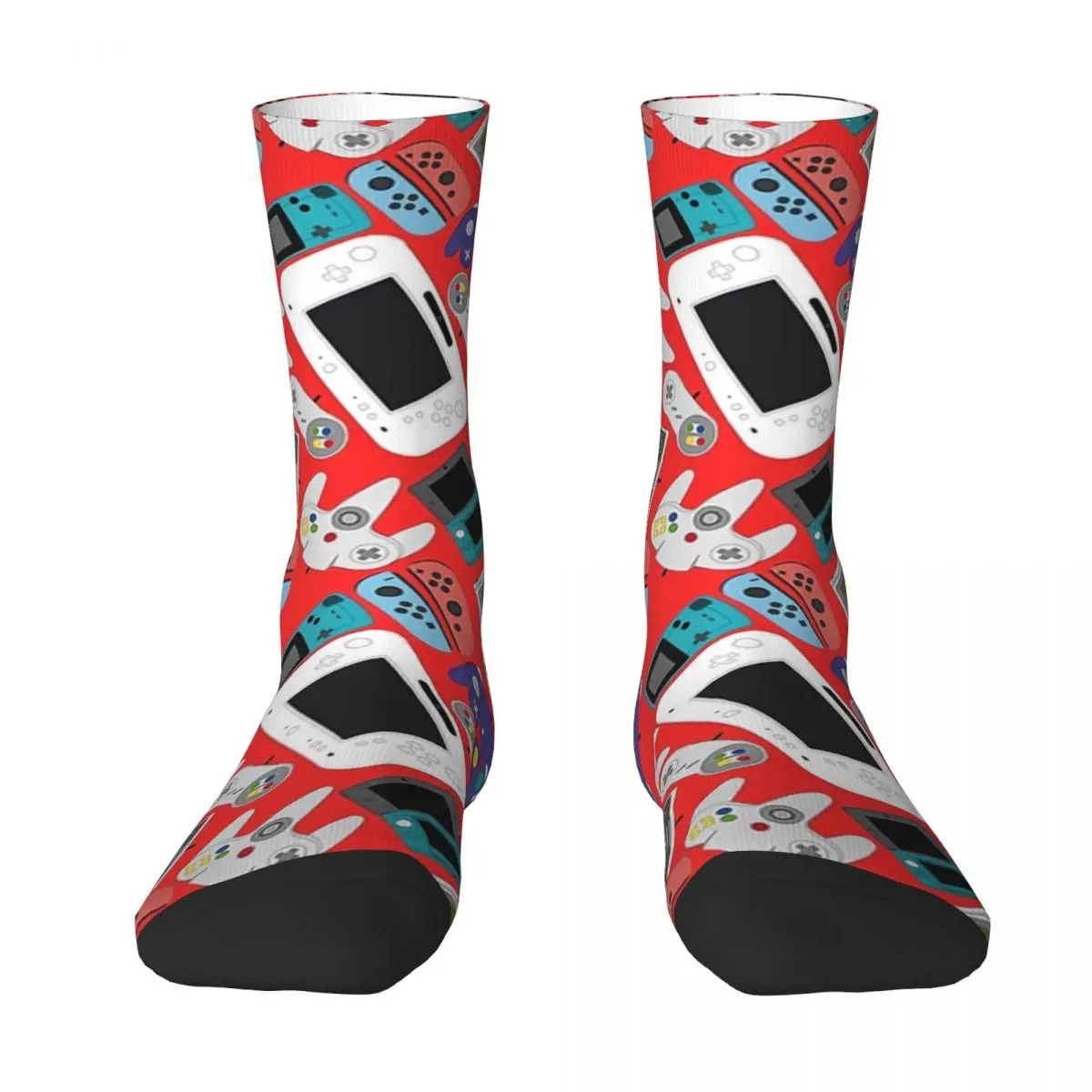 GAMER CONTROLLER N FANS (RED) Adult Socks Unisex socks,men Socks women Socks gamer lovers novelty boyfriends funny i m gaming do not disturb socks gamer socks