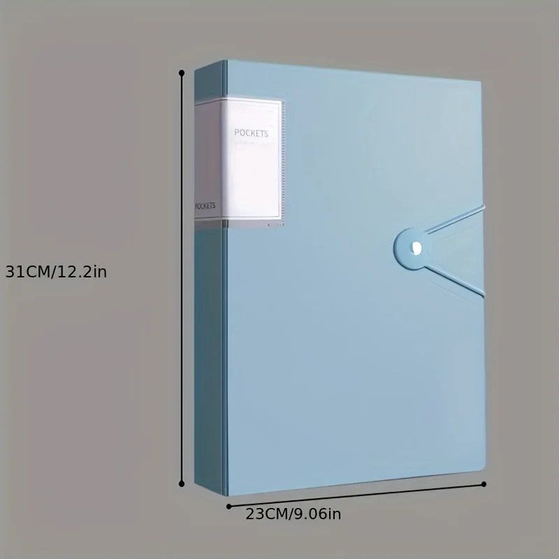 A4 Data Storage Book with Transparent Cover and Label - 60-Page Multi-Functional Folder