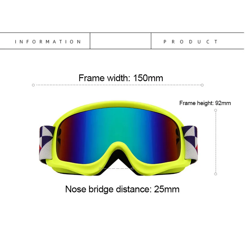 JSJM 2024 Kids Ski Goggles Double Layers Anti-Fog UV400 Ski Glasses Snow Snowboard Goggles Children Winter Ski Eyewear Age 3-12 2