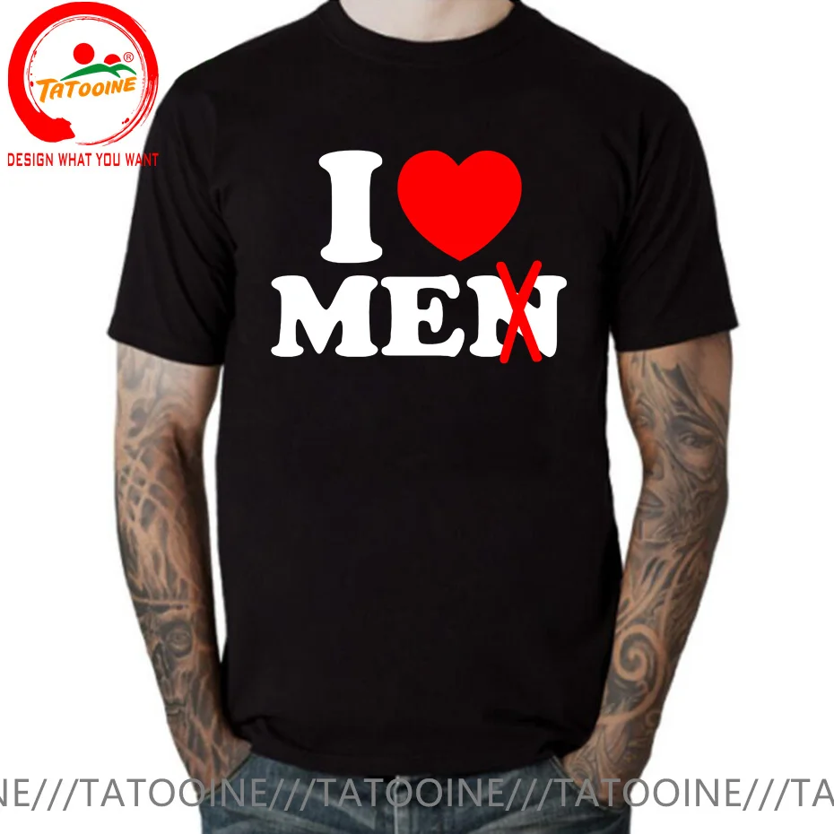 

Футболка в стиле Харадзюку с надписью «I Love Me Not Men»