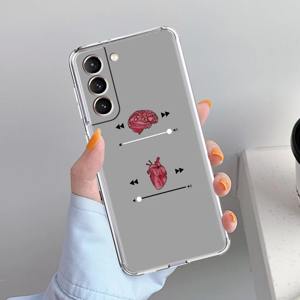 Soft Clear Phone Case with Creative Heart Medical Design