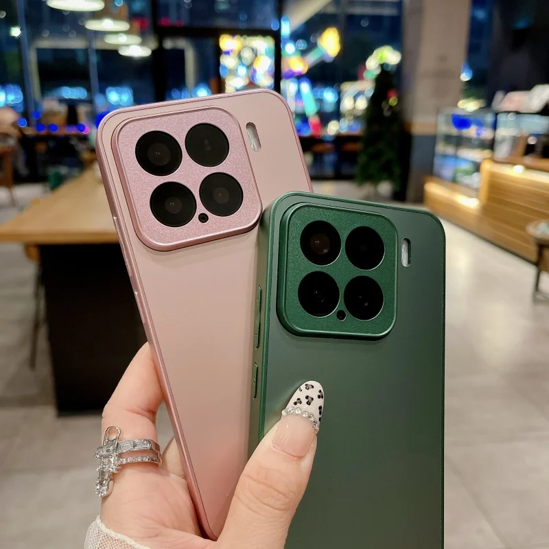 Stylish Tempered Glass Matte Shockproof Phone Case