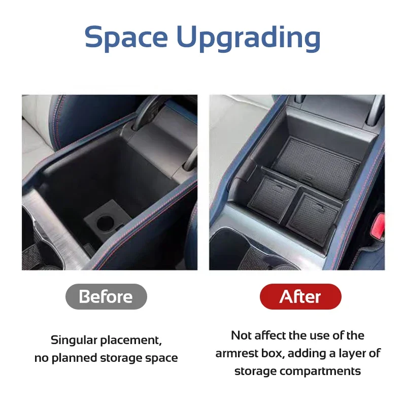 Center Console Armrest Storage Box for BYD Atto 3 Yuan Plus Organizer Case Container Tray Car Accessories