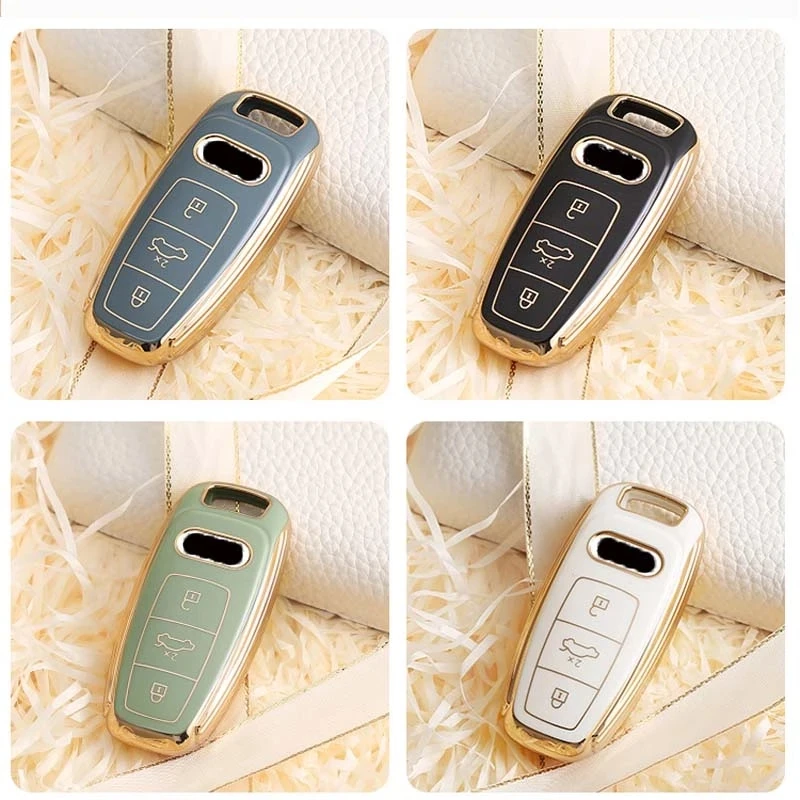 Cover chiate/telecomando per Audi A3 A6L A6 A7 A8 Q7 Q8 portachiavi Shell Bags 2020 2021 2022 Protector accessori Auto - S0603358e0c3c43c3bc7f5e5da6e90d7b3