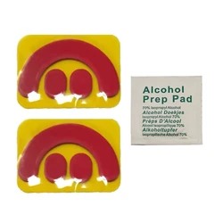 Enhanced Mouse Glides Stickers Pad Replacement - Rounded, Curved Design (Set of 2) (Red)