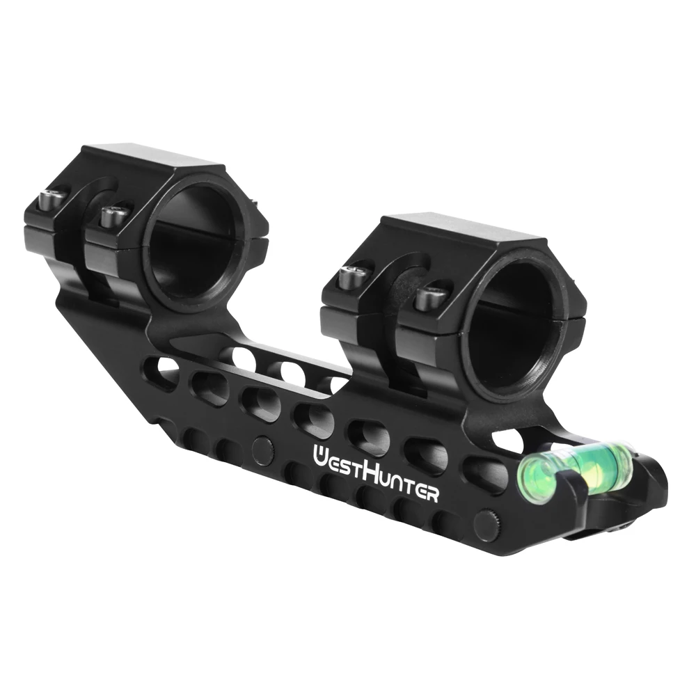 Tan One Piece Picatinny Scope Mounts 25.4mm/30mm Double Rings Hunting Scope Adapter Fits 20mm Weaver Picatinny With Bubble Level rifle scope mount rifle scope mount ring scope mount adapter picatinny rail accessories rail adapter scope bubble level