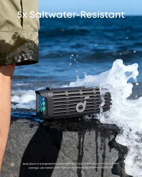 Soundcore Boom 3i by Anker, Compact Outdoor Speaker, IP68 Waterproof, Floating Playback, Saltwater-Resistant (Refurbished) 2