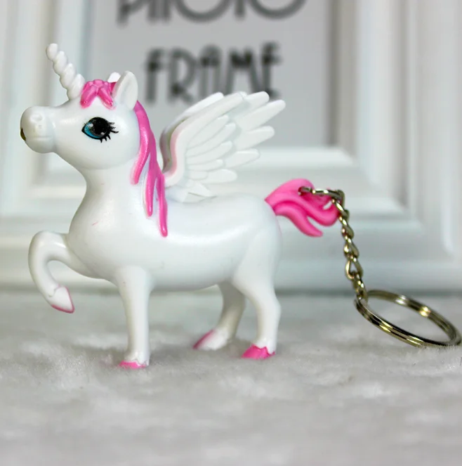 

pegasus keychain Unicorn Key Ring Buckle Student Schoolbag Women's Bag Pendant Pendant Grab Doll Machine Small Gift Jewelry