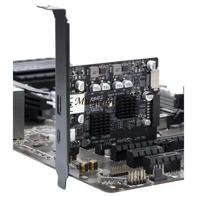 내부 외부 USB 3.2 확장 카드 커넥터 PCIE 4X USB 3.2 10Gbps 203A