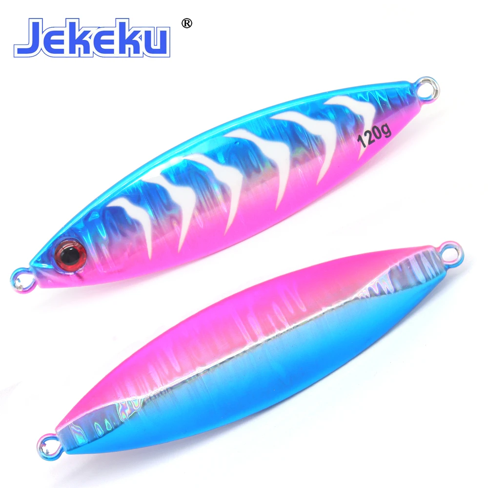 JEKEKU Новая модель 5 шт. металлическая рыболовная приманка 80 г 100 г 120 г жесткая приманка для рыбалки металлический морской джиг