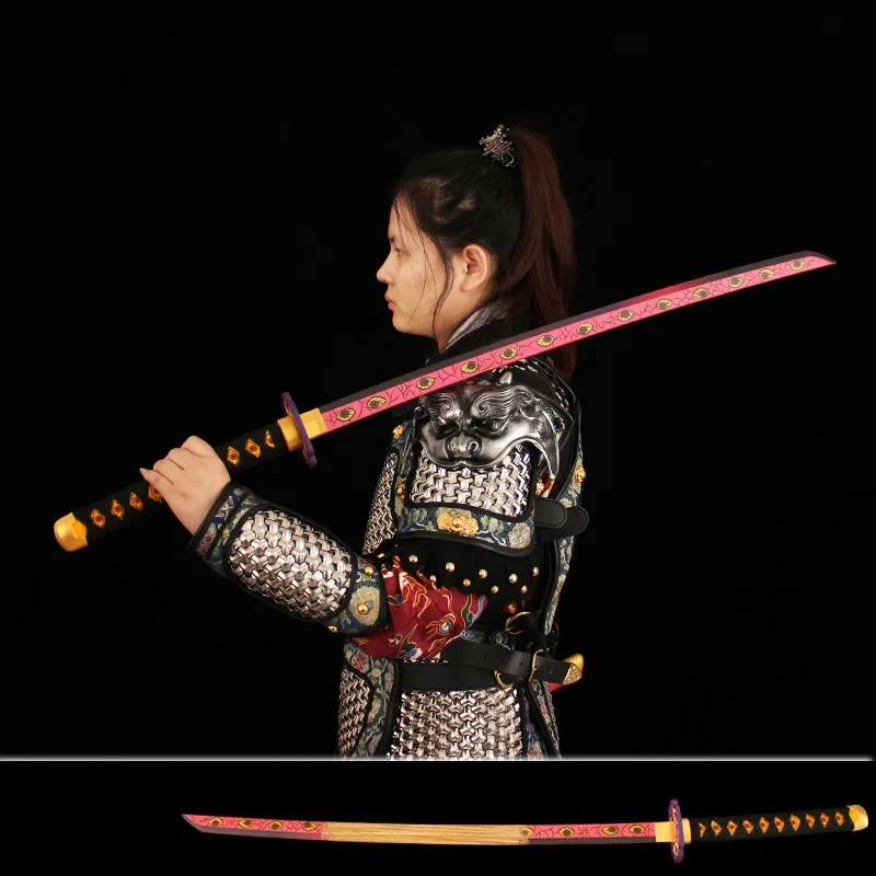 104cm Kokushibo Nichirin Blade Demon Slayer Anime Weapon Sword Model Wooden Samurai Sword Royal Katana for Cosplay Toys for Boys 2