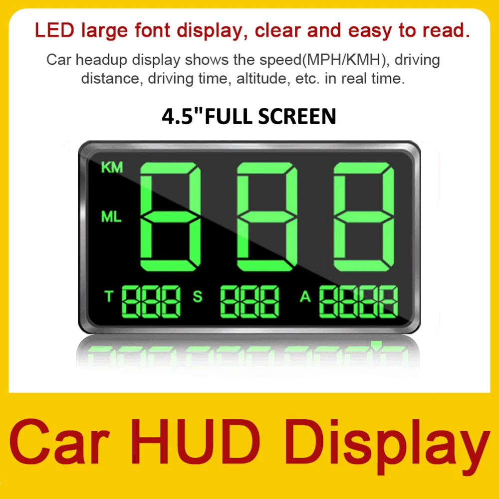 ڵ HUD  ÷ GPS  ӵ, 4.5 ġ LED  ÷, ڵ Ʈ SUV ̿  MPH KM/H