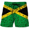 Jamaica 3D Printed Beach Shorts For Men Jamaican Flag Pattern Surf Board Shorts Summer Vacation Swim Trunks Quick Dry Ice Shorts 1