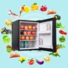 Mini Fridge Cooler 40L Refrigerator Glass Door for Beer Soda or Wine –Small Drink Dispenser Machine 0.3kWh/24H 6
