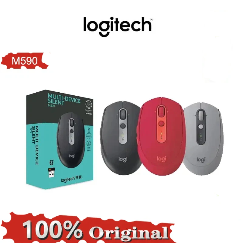 Logitech M590 Wireless Bluetooth Mouse Dual-mode Connection Office Business Notebook Mouse Flow Technology - Mouse - AliExpress