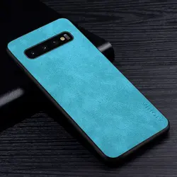 Premium Scratch-Resistant PU Leather Smartphone Case - Solid Color Cover for Galaxy S10 Lite (Light Blue)