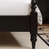 Lit Double de rangement noir haut de gamme chambre moderne Style français lit en bois famille Camarotes Para dortoir meubles de maison 5