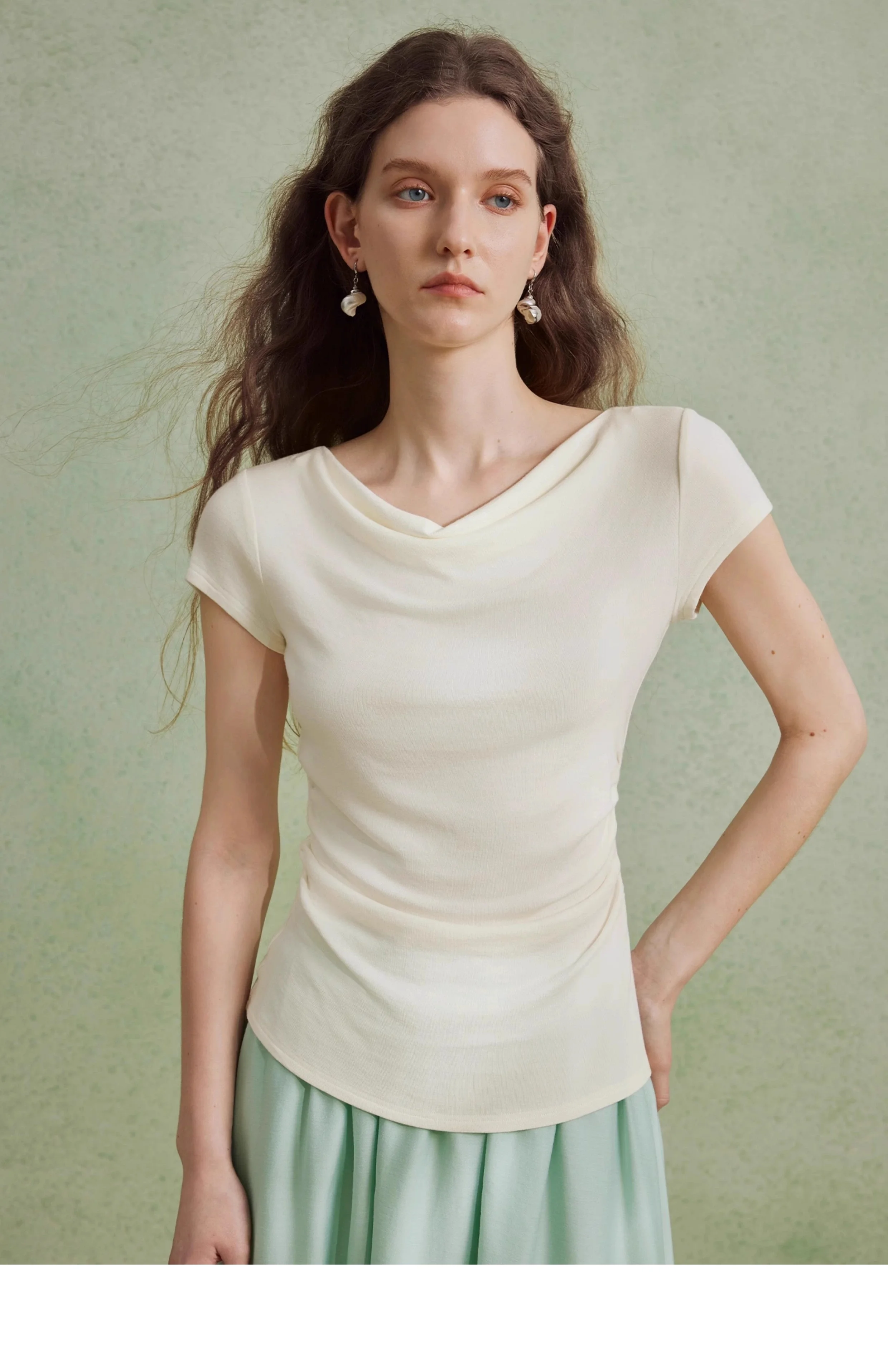 AEL Elegantes Kurzarm-Top für Damen, Sommermode, französischer Stil, schmale Passform, Hemd-Design, Freizeitkleidung – Detail 14