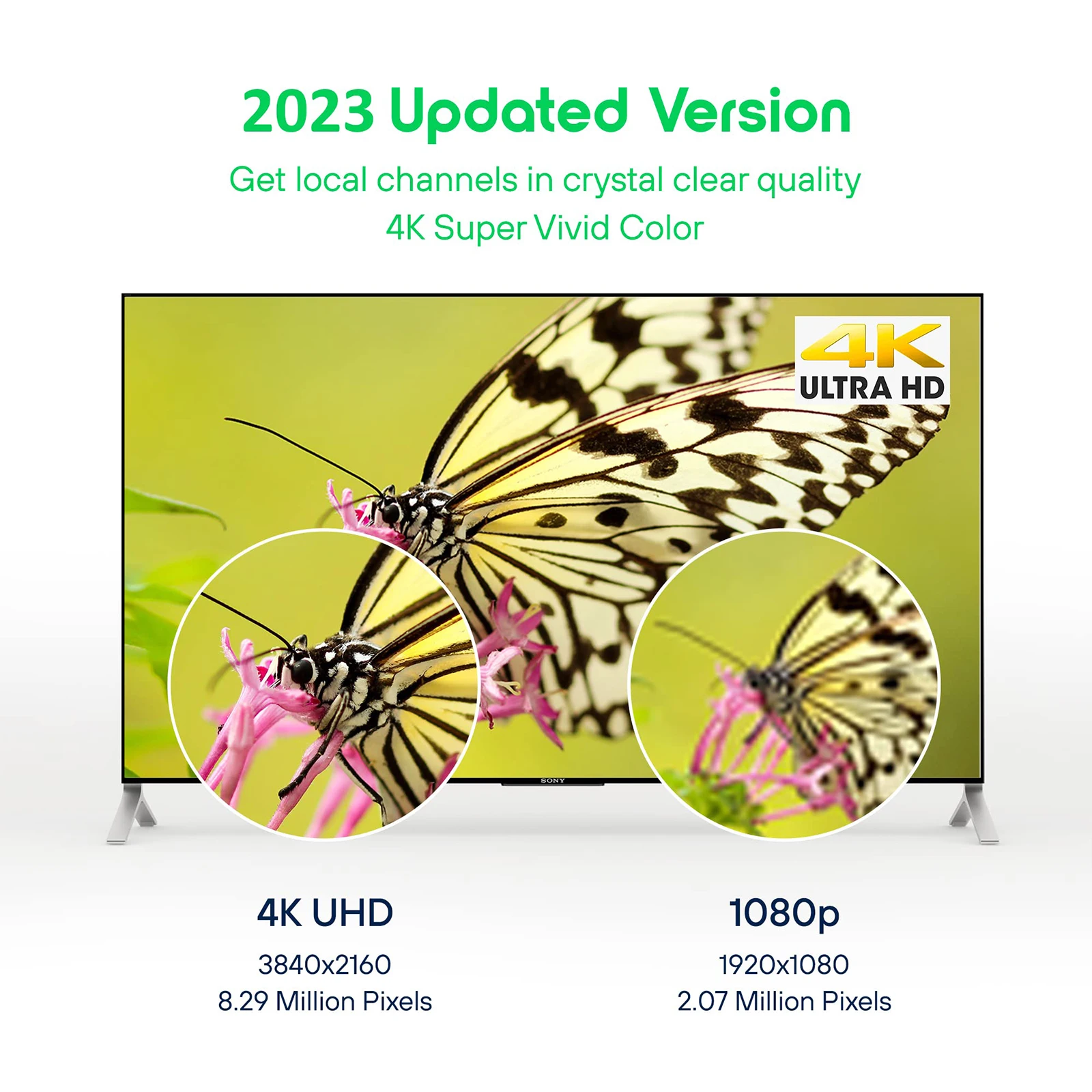 Innen-HD-Digital-TV-Antenne mit Signalverstärker, 200+ Meilen Reichweite, Unterstützt 4K 1080P für Alle Fernsehgeräte-Modelle, Lokale Kanäle – Detail 2